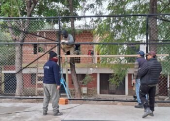 Importantes avances en las obras del Polideportivo de barrio Primavera