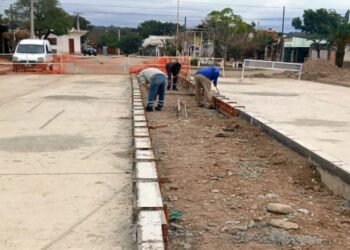 Finalizó la pavimentación de calle San Gabriel